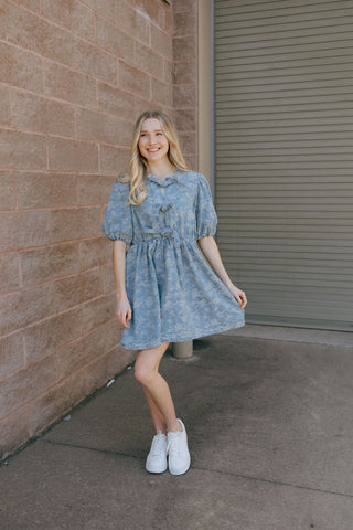 Denim Jacquard Dress