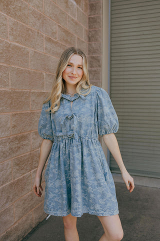 Denim Jacquard Dress