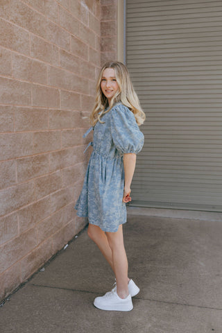 Denim Jacquard Dress