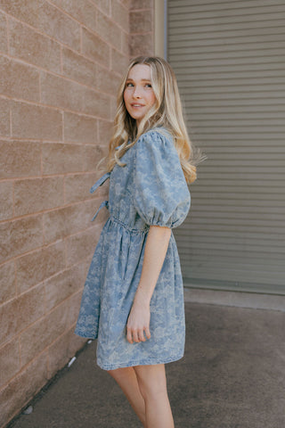 Denim Jacquard Dress
