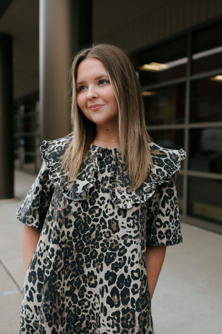 Leopard Collared Mini Dress *Final Sale