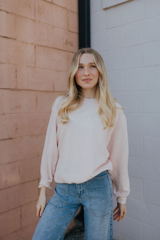 Boyfriend Sweatshirt, Pink Salt by Z Supply