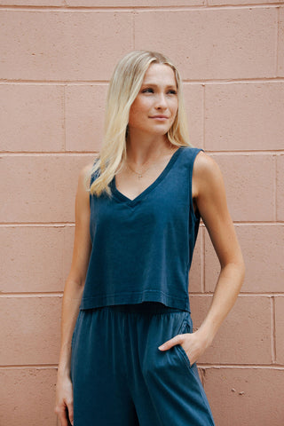 Sloane V Neck Tank, Midnight by Z Supply *final sale