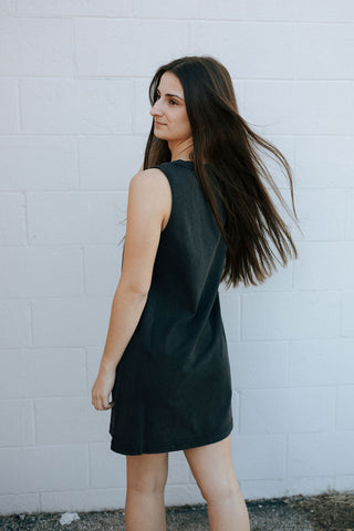 Sloane V Neck Mini Dress, Black by Z Supply