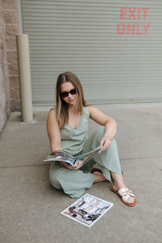 Sloane V Neck Tank, Avocado by Z Supply