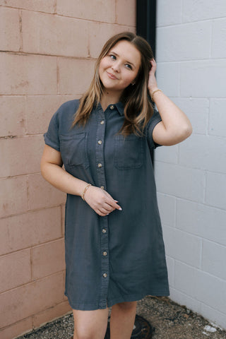 June Dress, Charcoal
