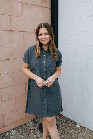 June Dress, Charcoal