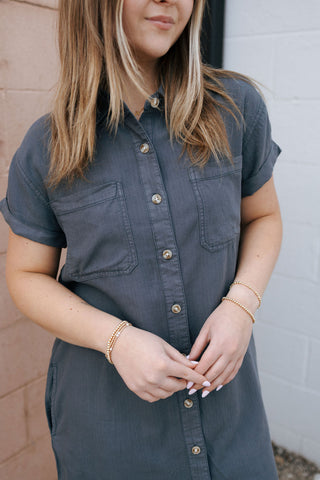 June Dress, Charcoal