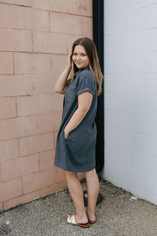 June Dress, Charcoal