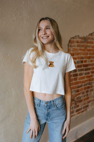 Bear Embroidered Shirt *final sale