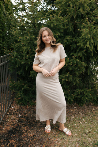 Delavine Textured Midi Skirt, Parchment by Z Supply