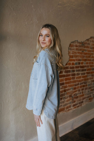 All Day Knit Denim Jacket, Washed Denim by Z Supply - The Red Thread Boutique
