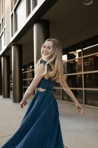 Ashton Midi Denim Dress