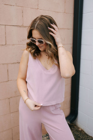 Sloane V Neck Tank, Pink Smoke by Z Supply
