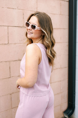 Sloane V Neck Tank, Pink Smoke by Z Supply