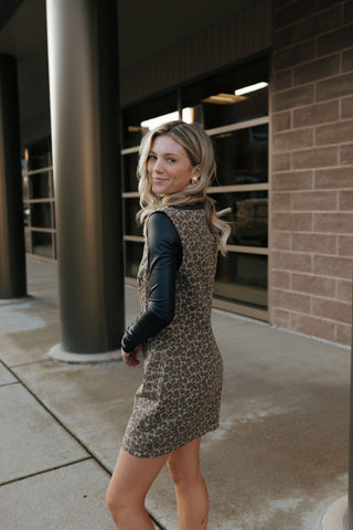 Leopard Sleeveless Dress *final sale