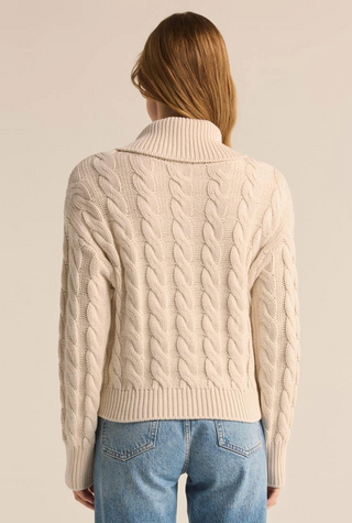 Hemingway Cable Cardigan, Sea Salt by Z Supply