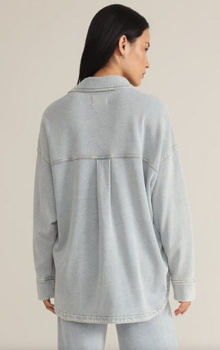 All Day Knit Denim Jacket, Washed Denim by Z Supply - The Red Thread Boutique