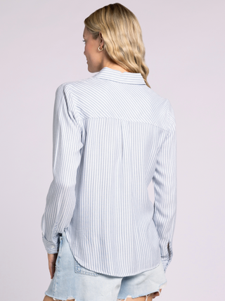 Myla Shirt, Bluefin Stripe *final sale
