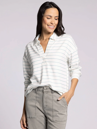 Taylor Shirt, White Blue