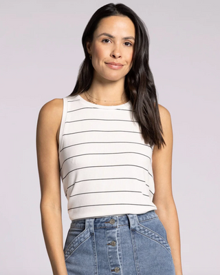 Sinclair Tank, White Black