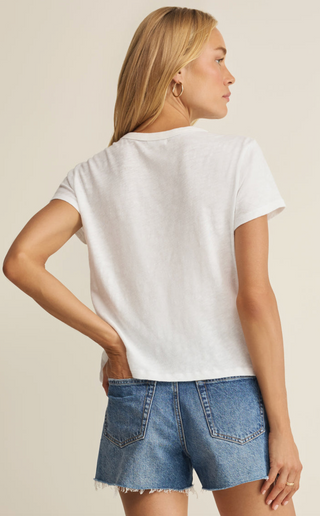 Z Supply Junie Slub Tee, White - The Red Thread Boutique