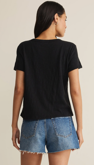 Z Supply Junie Slub Tee, Black - The Red Thread Boutique