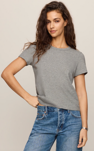 Z Supply Junie Slub Tee, Heather Gray - The Red Thread Boutique