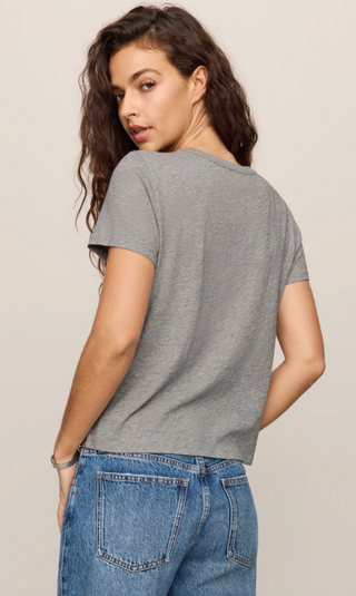 Z Supply Junie Slub Tee, Heather Gray - The Red Thread Boutique