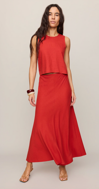 Z Supply Sloane Linen Top, Chilipepper
