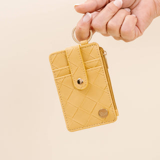 Keychain Wallet - Woven Mustard *final sale