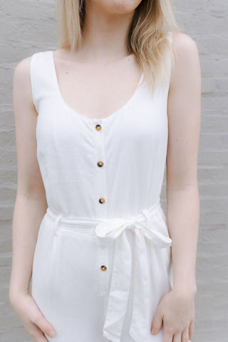 Adler Linen Jumpsuit, White by Z Supply *final sale - The Red Thread Boutique