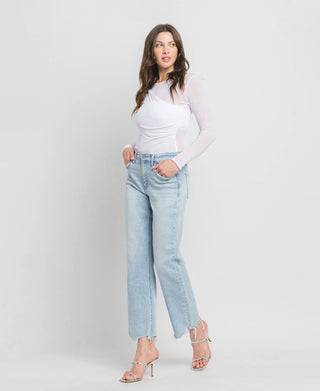 High Rise Slim Wide, Lt Wash by Vervet