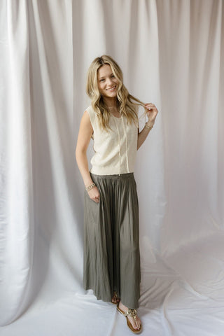 Alba Knit Tank, Ivory - The Red Thread Boutique