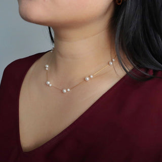 Alina Double Pearl Necklace - The Red Thread Boutique