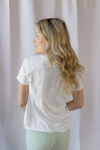 Asher 100% Cotton Classic Tee, White - The Red Thread Boutique