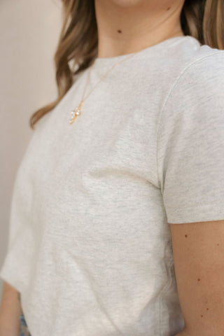 Asher Tee, Lt Gray Heather - The Red Thread Boutique