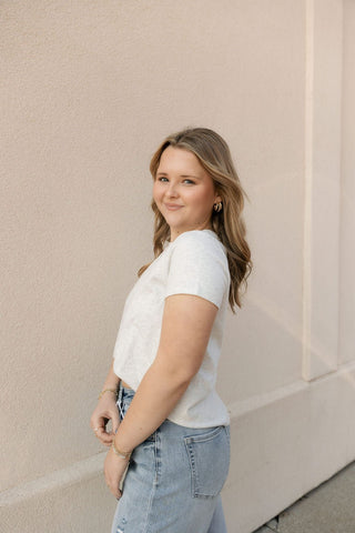 Asher Tee, Lt Gray Heather - The Red Thread Boutique