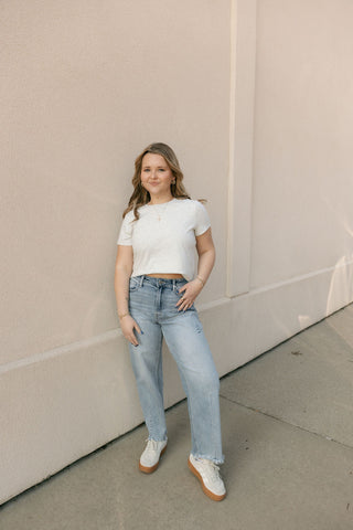 Asher Tee, Lt Gray Heather - The Red Thread Boutique