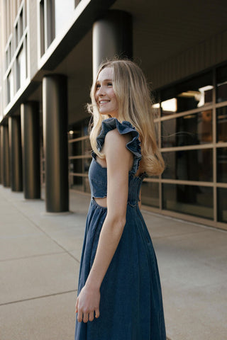 Ashton Midi Denim Dress *final sale - The Red Thread Boutique