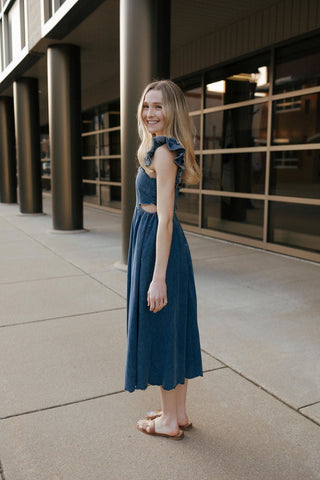 Ashton Midi Denim Dress *final sale - The Red Thread Boutique