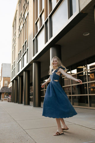 Ashton Midi Denim Dress *final sale - The Red Thread Boutique