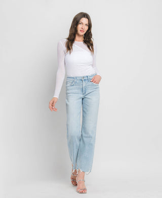 High Rise Slim Wide, Lt Wash by Vervet