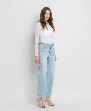 High Rise Slim Wide, Lt Wash by Vervet