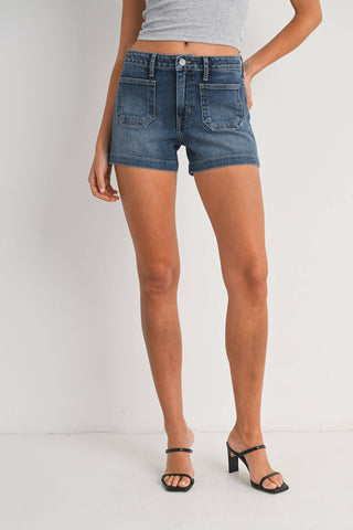 Patch Pocket Short, Med by Just Black Denim