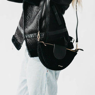 Selena Suede Flap Crossbody: Oat