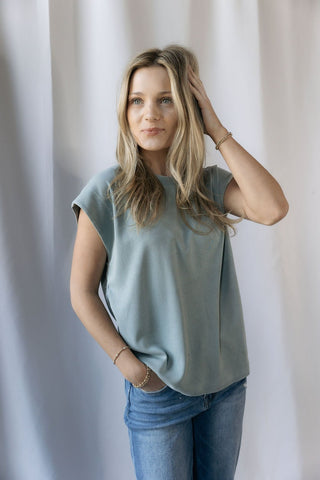 Bella Tee, Mineral Blue - The Red Thread Boutique