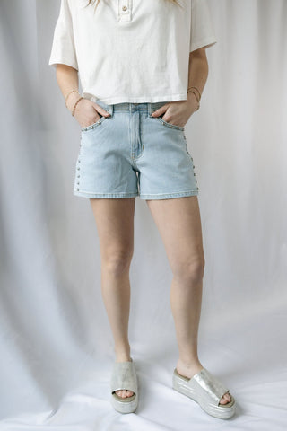 Blair Studded Denim Short - The Red Thread Boutique