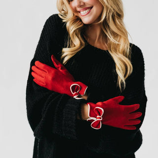 Bow Gloves: Black - The Red Thread Boutique