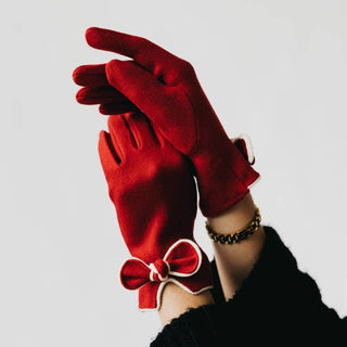 Bow Gloves: Taupe - The Red Thread Boutique